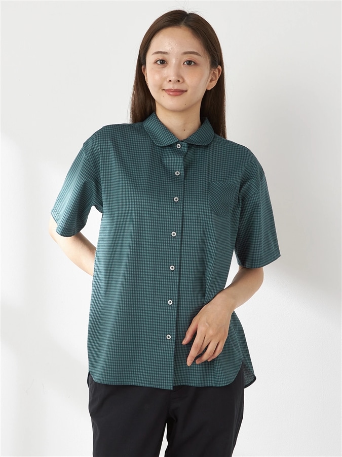 McGREGOR<ウィメンズ>【接触冷感】シャツライクアーネストチェック ダークグリーン L