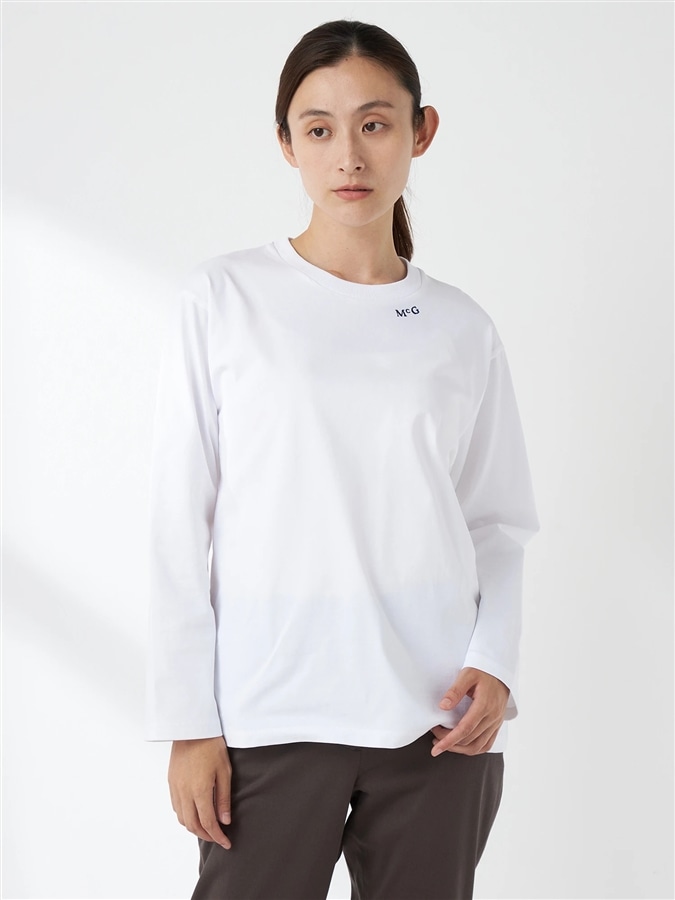 McGREGOR<ウィメンズ>ボーダー&無地T アイボリー M