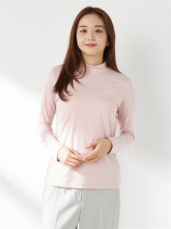 McGREGOR<ウィメンズ>ベア天竺プチハイネックプルオーバー ピンク M