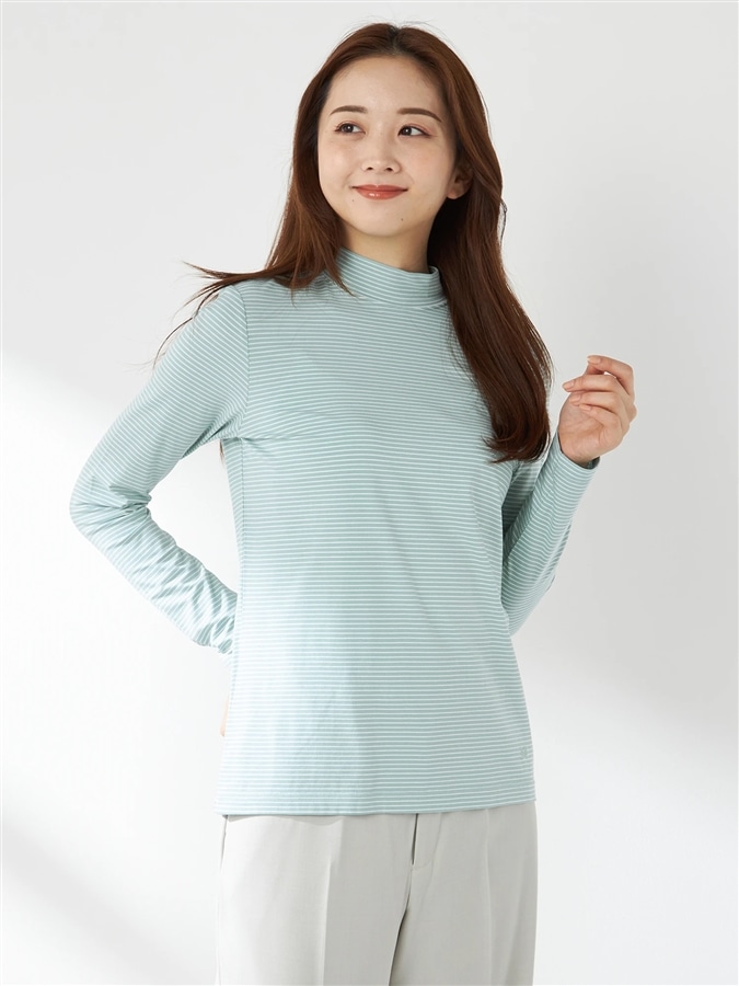 McGREGOR<ウィメンズ>ベア天竺プチハイネックプルオーバー ミント M