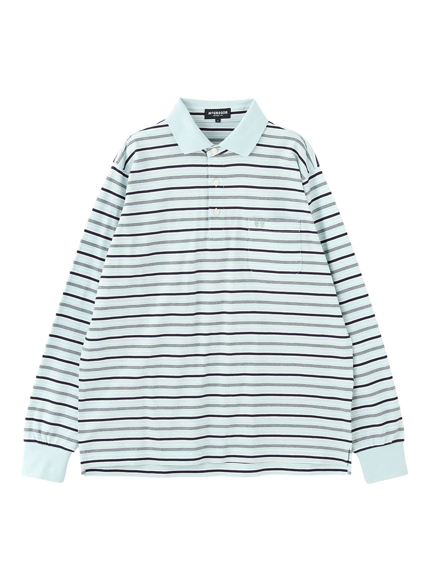 McGREGOR【メンズ】コットンボーダー長袖ポロ