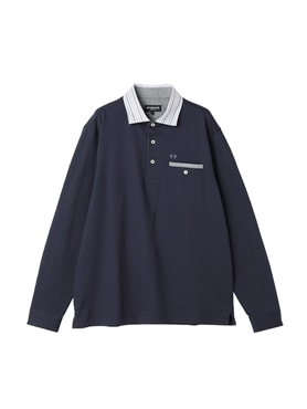 McGREGOR<メンズ>コットンピケ薄長袖ポロ
