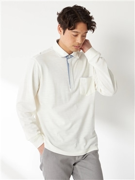 McGREGOR<メンズ>薄長袖ポロ襟裏布帛