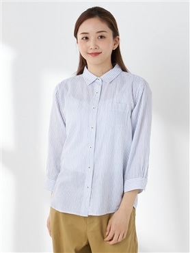 McGREGOR<ウィメンズ>二重織ガーゼ七分袖シャツ