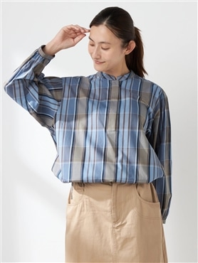 McGREGOR<ウィメンズ>マルチチェックプルオーバーブラウス