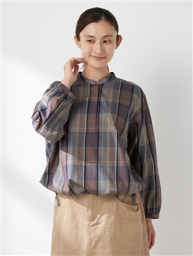 McGREGOR<ウィメンズ>マルチチェックプルオーバーブラウス