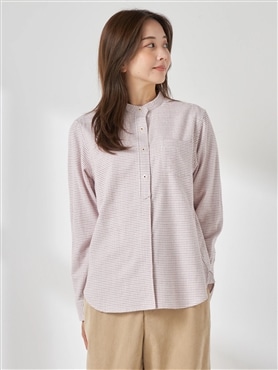 McGREGOR<ウィメンズ>ビエラチェックバンドカラーシャツ