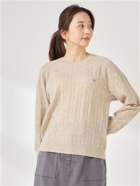 McGREGOR<ウィメンズ>ウールケーブルニットプルオーバー