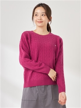 McGREGOR<ウィメンズ>ウールケーブルニットプルオーバー