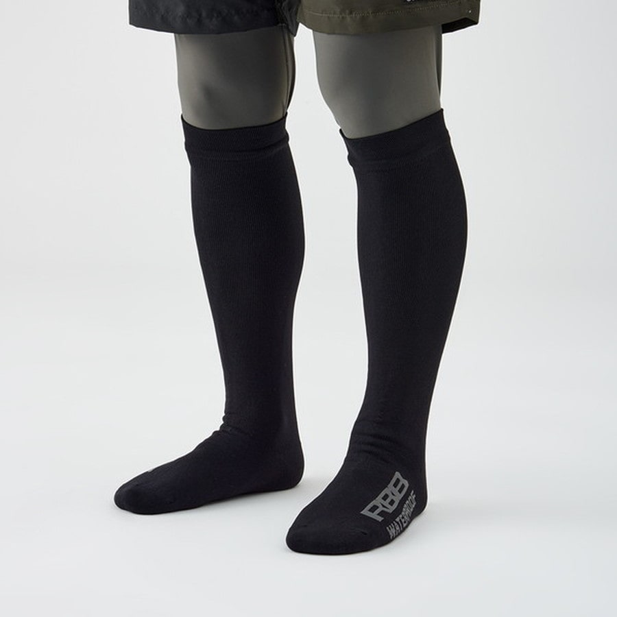 双進 ウェア 7714 RBB ウォータープルーフソックスロング ブラック M