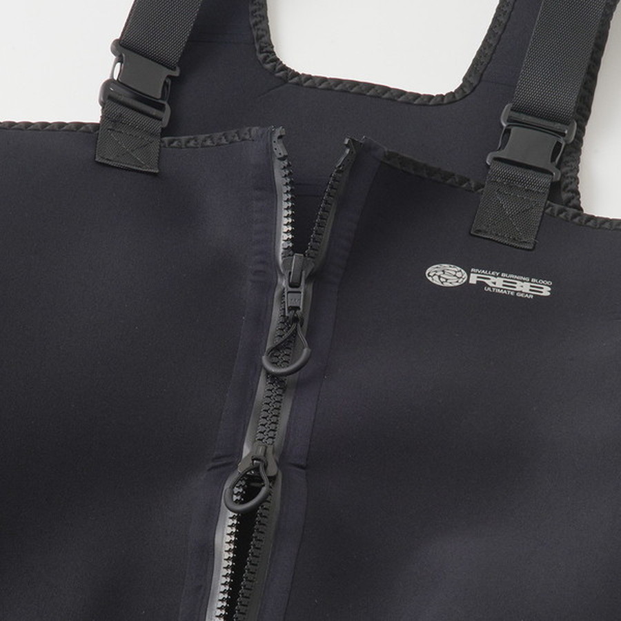 双進 ウェーダー 7737 RBB フロントオープンウェーダーCRII ブラック L