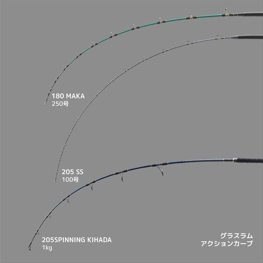 アルファタックル 船大物竿 グラスラム 205 SPINNING キハダ