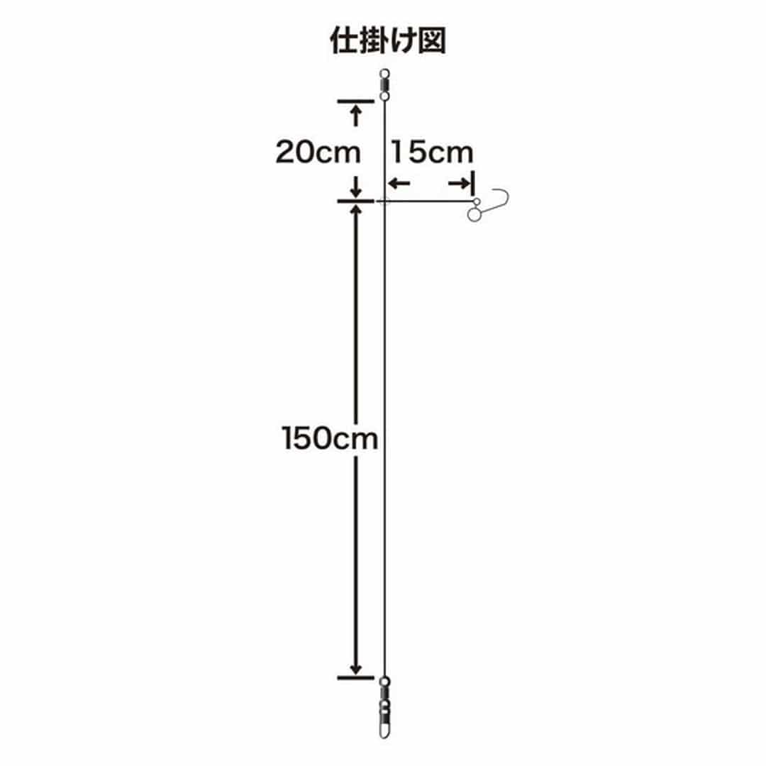 デュオ ワーム テトラワークス バチコン仕掛 2号+2号セット/M