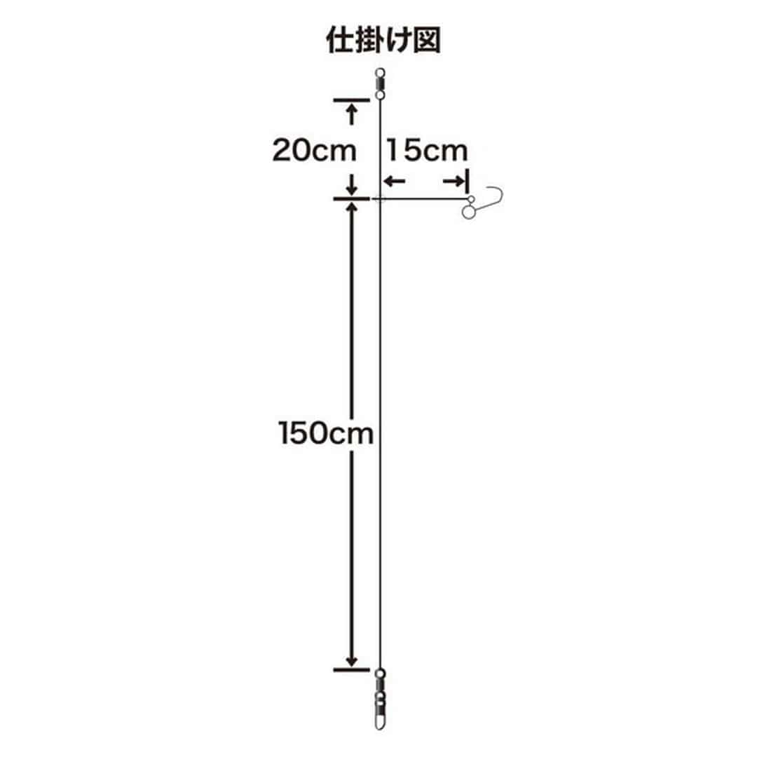 デュオ ワーム テトラワークス バチコン仕掛 2.5号+2号セット/M