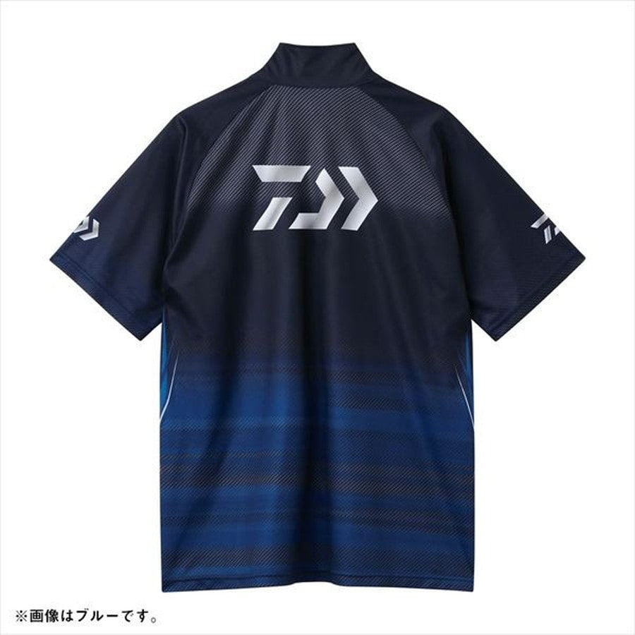 ダイワ ウェア DE-7426 ハーフスリーブ ドライシャツ フルジップ レッド M