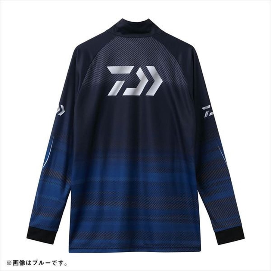 ダイワ ウェア DE-7326 ロングスリーブ ドライシャツ フルジップ ブルー M