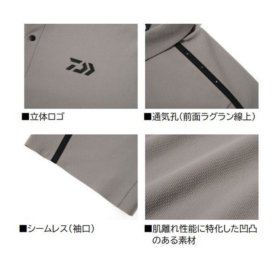 ダイワ ウェア DE-9426 サンブロックドライポロシャツ ブラック S