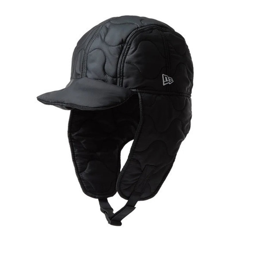 ニューエラジャパン 防寒帽子 トラッパー Militaly Quilt Water Repellent ブラック XL(63cm)