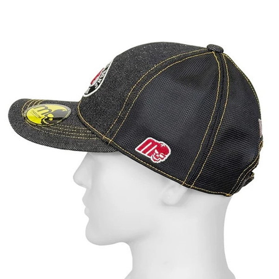 オレンジブルー 帽子 MZCP-851 mazume メッシュキャップ デニム ブラック フリー