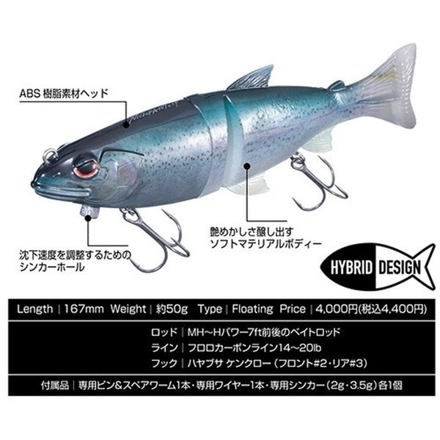 OSP ワーム ニチカ167FK17リアルアユ