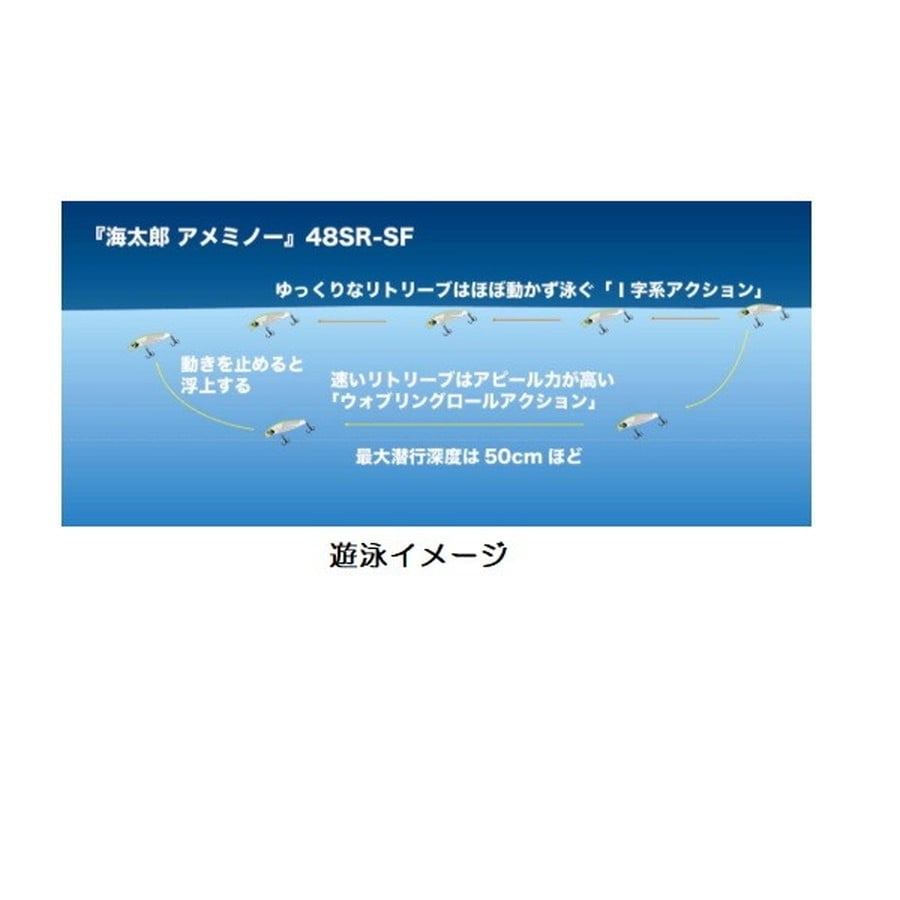 一誠 イッセイ 海太郎 アメミノー48SR-SF #007 マットクリア