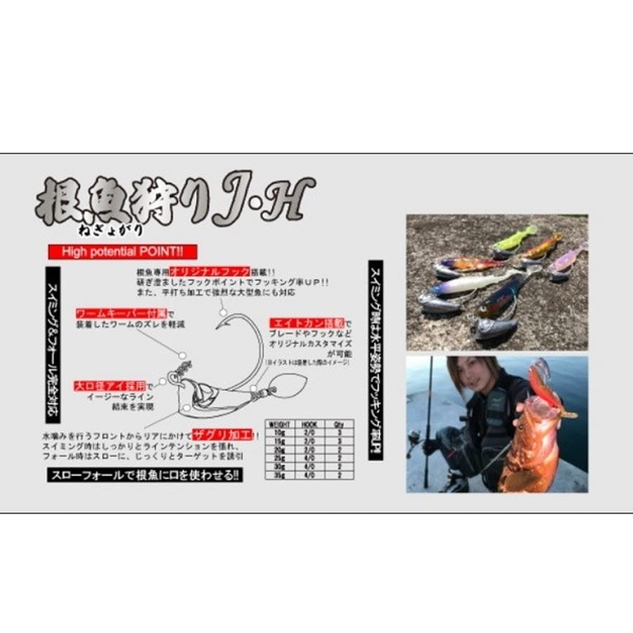 ルーディーズ ジグヘッド 根魚狩りJ.H 5g #2