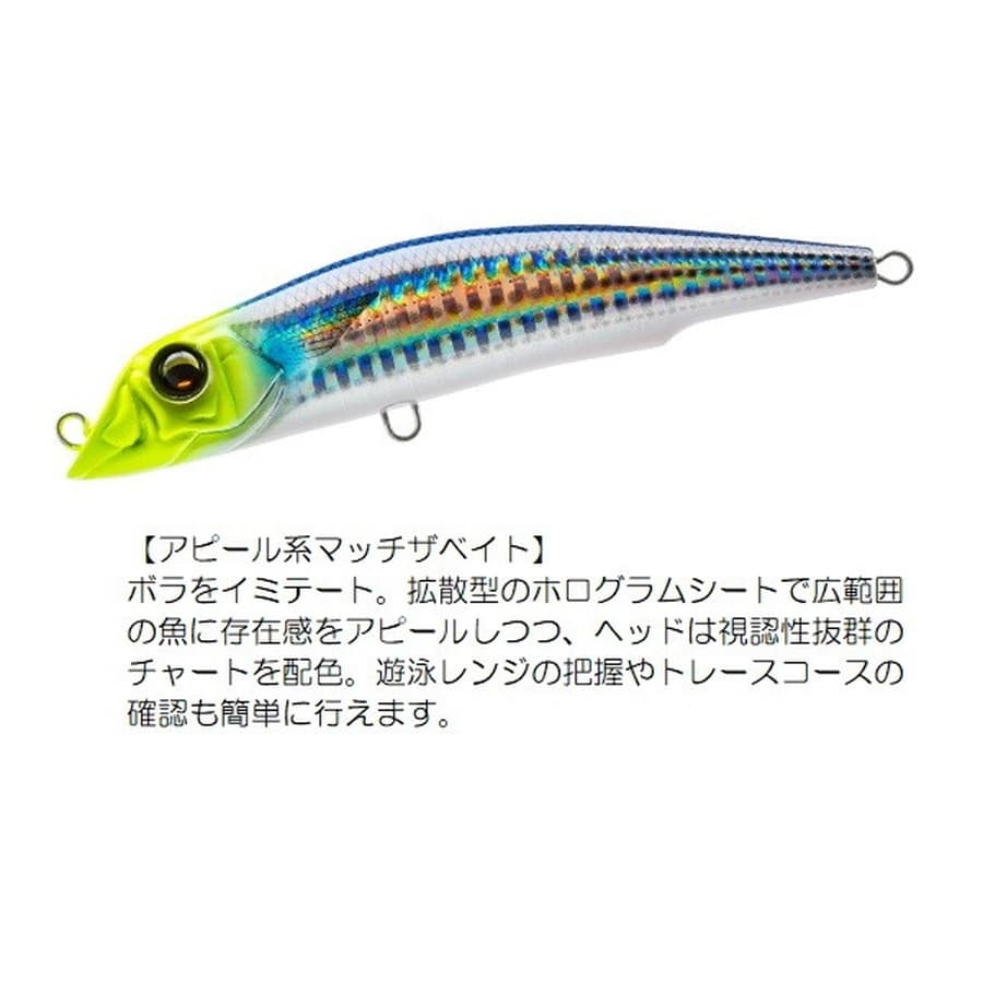 デュエル シーバスルアー アイルマグネット TG ダーター 125F 02 HCHM チャートヘッドボラ