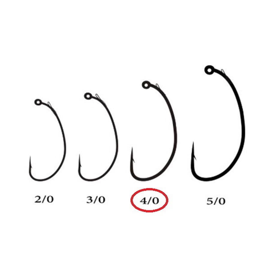 リューギ ワームフック R0010 スライドピアス 4/0