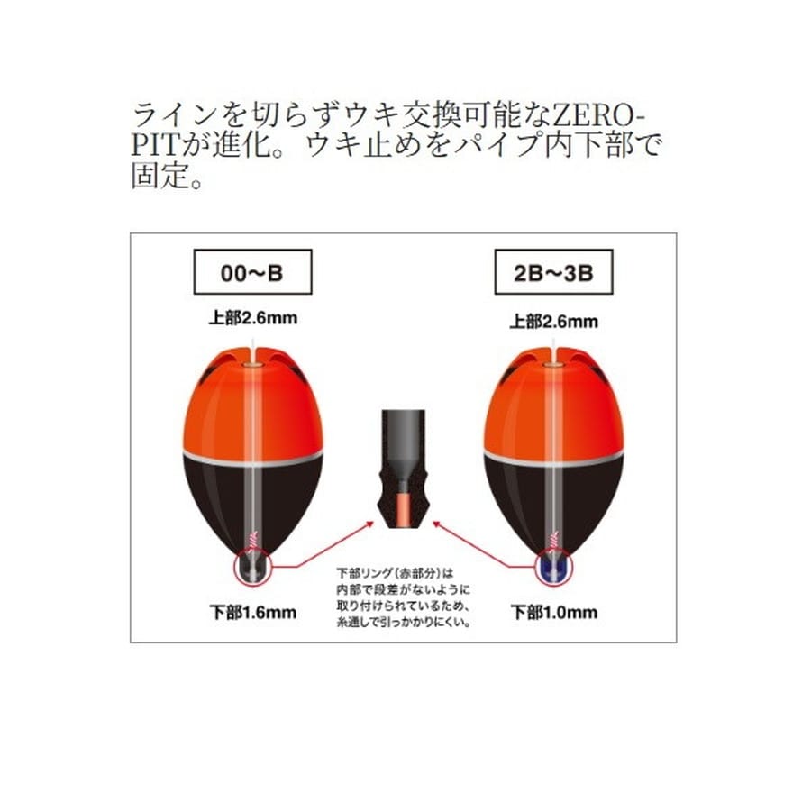 シマノ ウキ PG-A04X ゼロピットDVC TYPE-B オレンジ M 0
