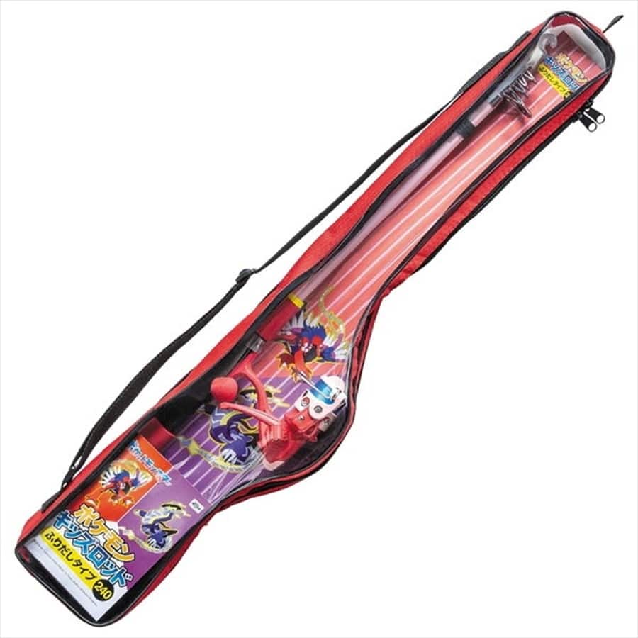 バレーヒル 投げ釣りセット ポケモンキッズロッドS・V 振リ出シ 240 レッド