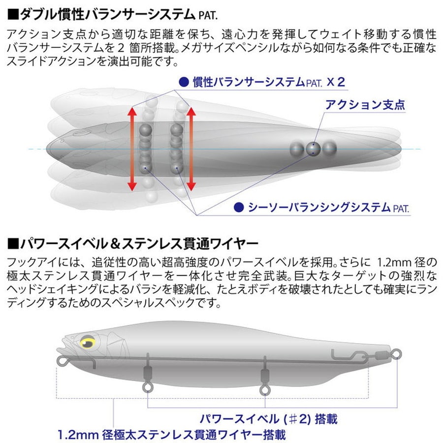 メガバス シーバスルアー メガドッグ 180 ダブルグローマレット 49152