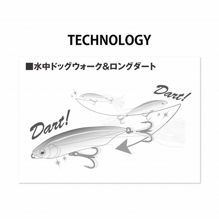メガバス シーバスルアー カラシ 80SW ダートゥイッチャー GG クリアイナッコ