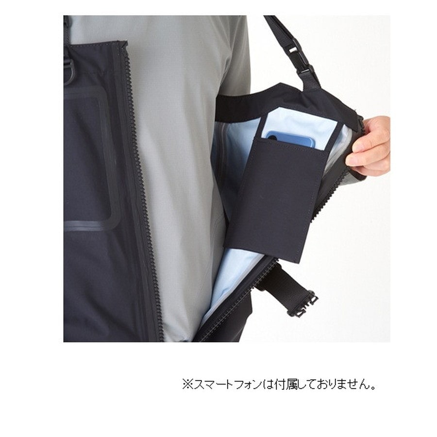 双進 ウェーダー 7793 RBB フロントZIPウェーダー ブラック 2XL