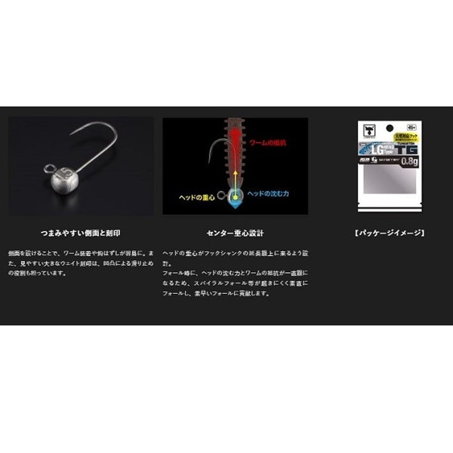 ジャッカル ジグヘッド LG HEAD Type TG 0.8g/3pcs