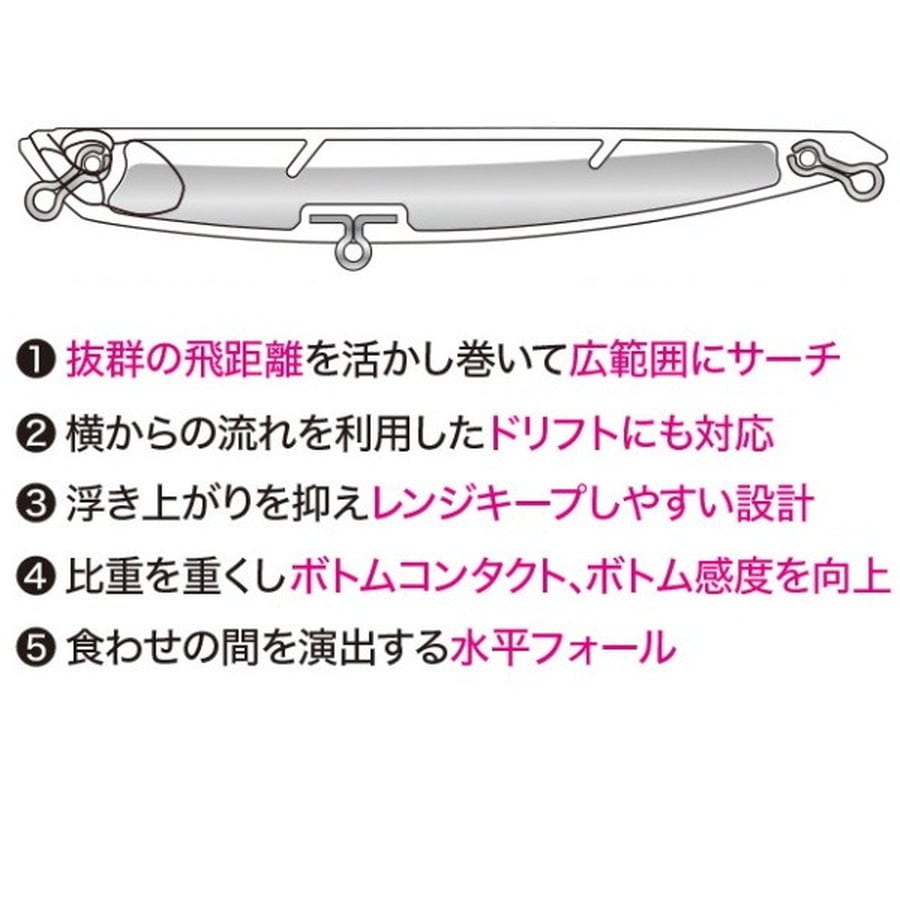 デュオ シーバスルアー ビーチウォーカー ビスタ100S CYA0897 UVピンクサーディン
