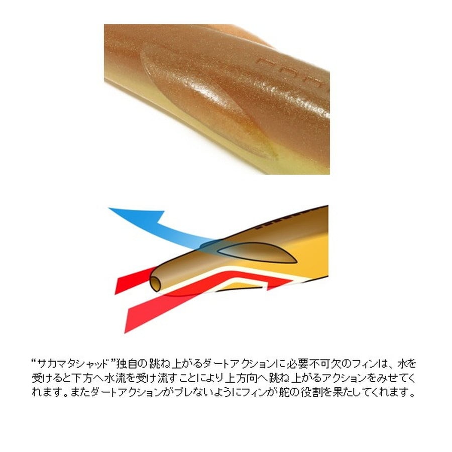 デプス ワーム サカマタシャッド 4.5インチ #129 リザーバーシャッド