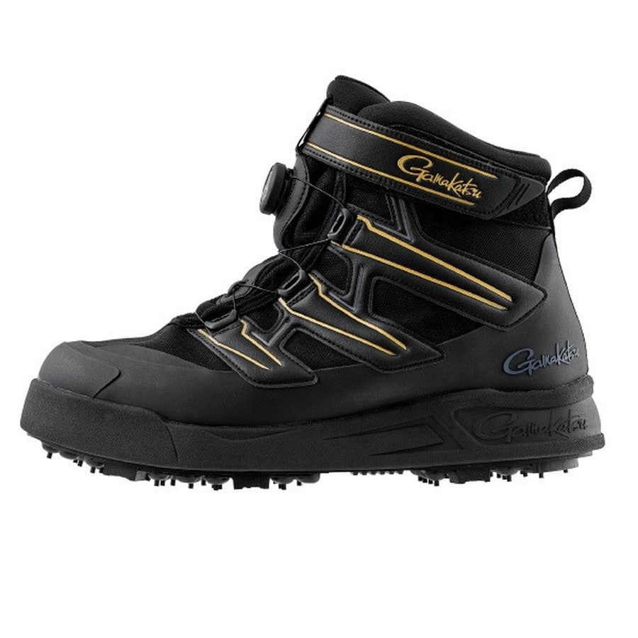 がまかつ GM4549 Gスペック スパイクシューズ ブラック/ゴールド L