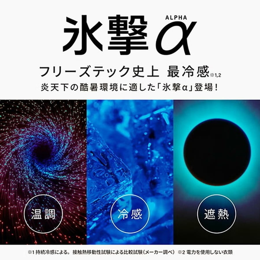 リベルタ インナー 氷撃α 冷感シャツ 長袖クルーネック ホワイト 2XL
