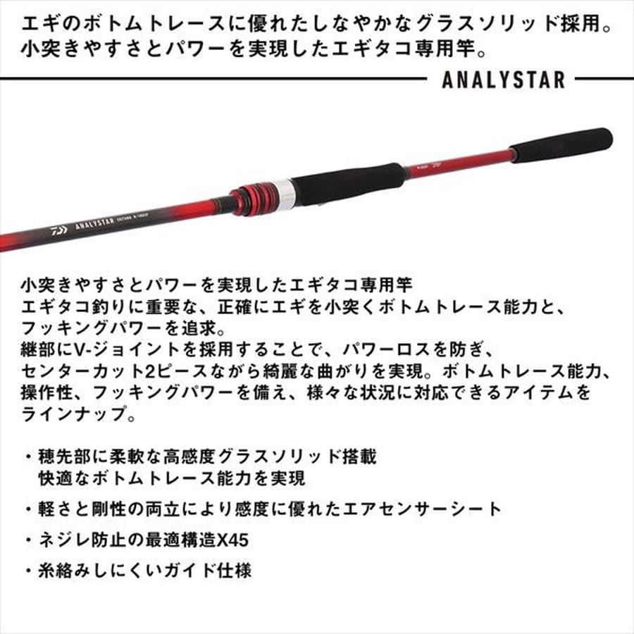 ダイワ 船竿 アナリスターエギタコ MH-170・J(スピニング 2ピース)
