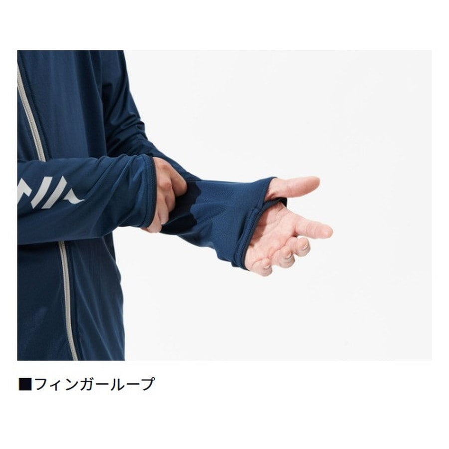 ダイワ ウェア DE-6125 ICEDRY フーディーラッシュガードフルジップ ホワイト XL