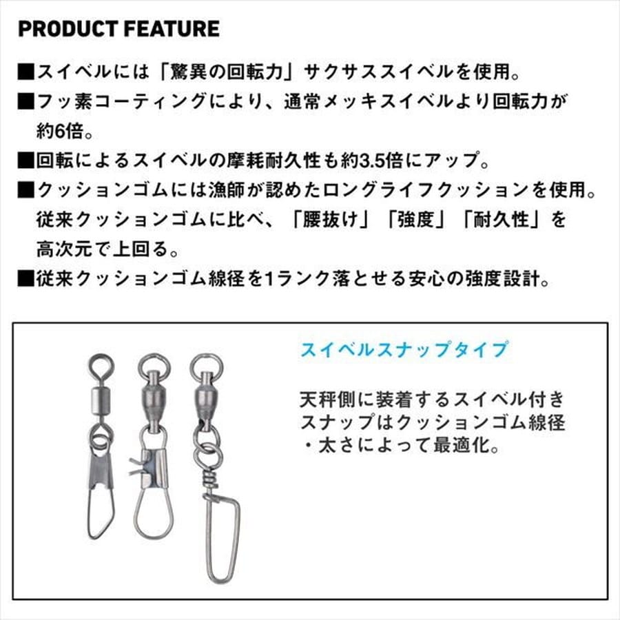 ダイワ サクサスクッションゴム 1.2mmー20cm