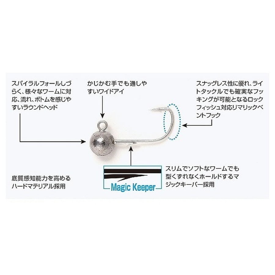 デコイ ジグヘッド SV-52 ラウンドマジック #3-7g(1/4oz)