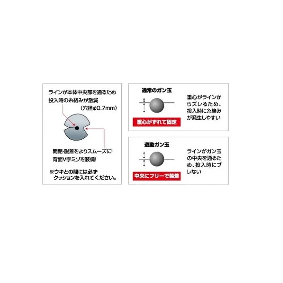 釣研 オモリ 遊動ガン玉 4B