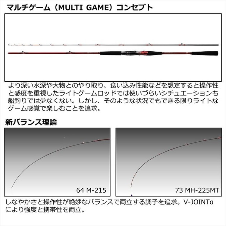 ダイワ 船竿 リーディング MG(マルチゲーム) 64 M-215: 釣具の 