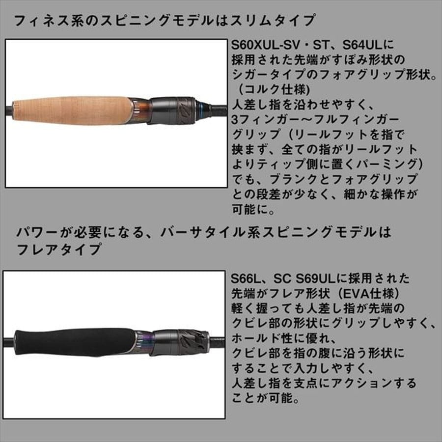 ダイワ バスロッド スティーズ S60XUL-SV・ST(スピニング グリップジョイント)