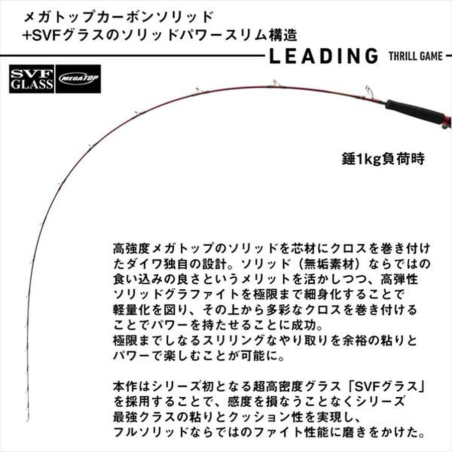 ダイワ 船竿 リーディングスリルゲーム 73H-220・J(2ピース)