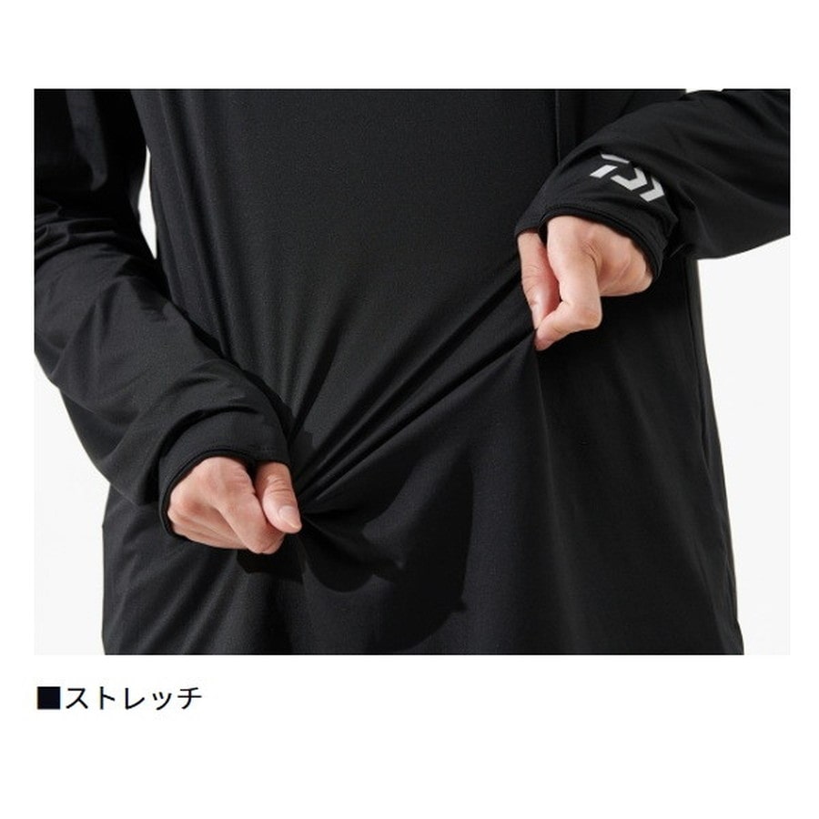 ダイワ ウェア DE-6125 ICEDRY フーディーラッシュガードフルジップ ホワイト XL