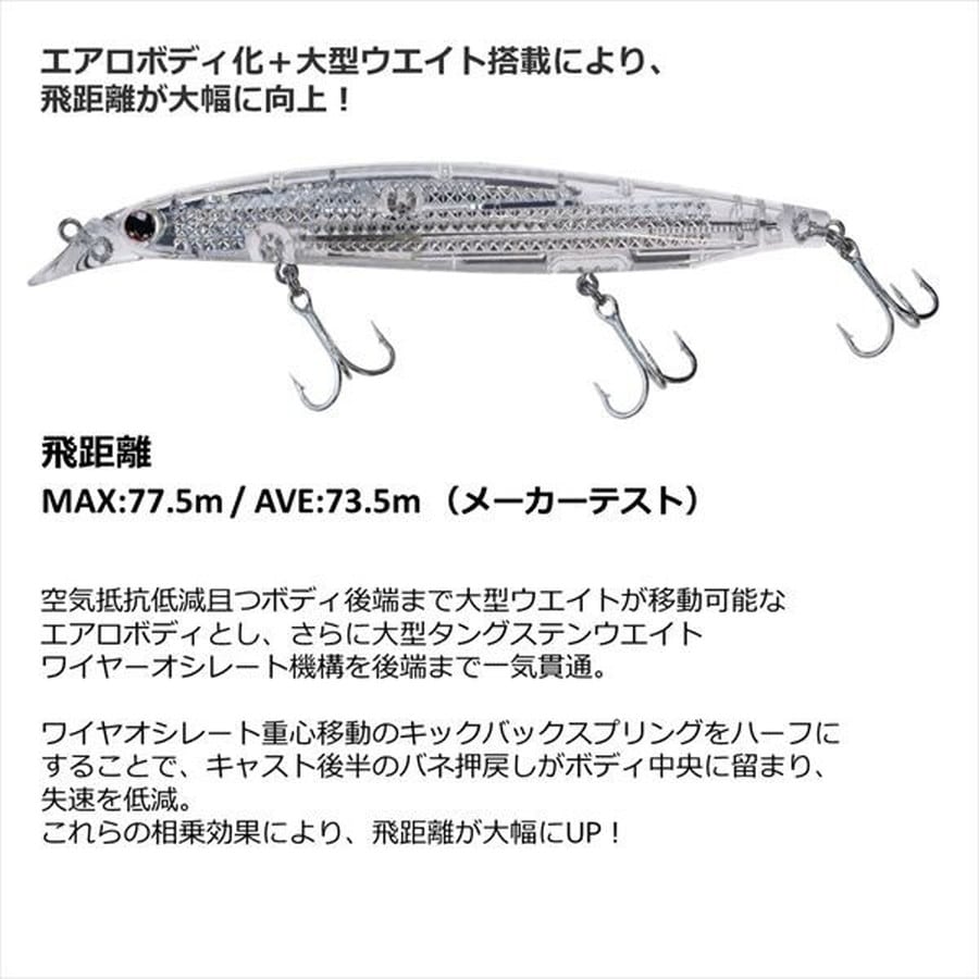 ダイワ シーバスルアー ショアラインシャイナーZバーティスR 125F-LI LIチャートヘッドモヒート