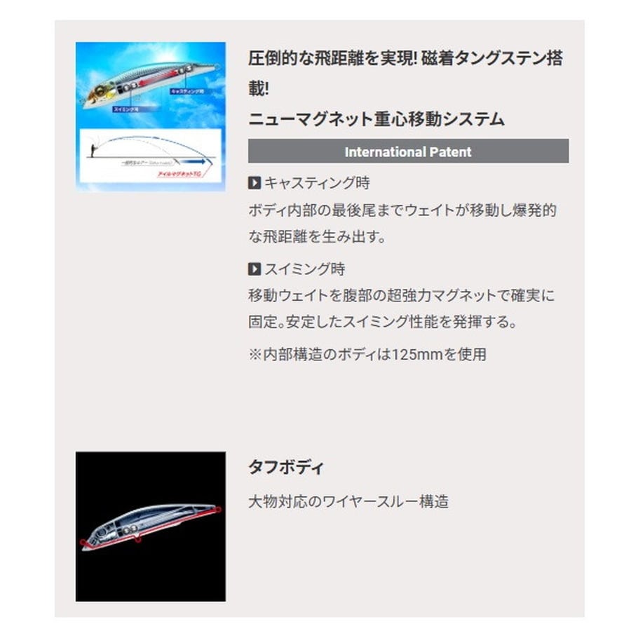 デュエル シーバスルアー アイルマグネット TG ダーター 125F 06 HRH ホロレッドヘッド