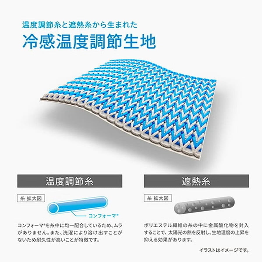 リベルタ インナー 氷撃α 冷感シャツ 長袖クルーネック ホワイト L